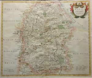 Antique Map of Wiltshire by Robert Morden
