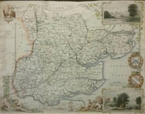 Antique Map of Essex by Thomas Moule