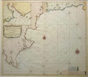Antique Map of Coast of Devonshire, extending from Bridport to Big Berry by G. Van Keulen