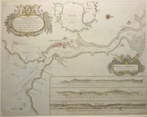Antique Map of Dartmouth by Capt. Grenville Collins