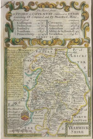 Antique Map of Warwickshire by Owen & Bowen