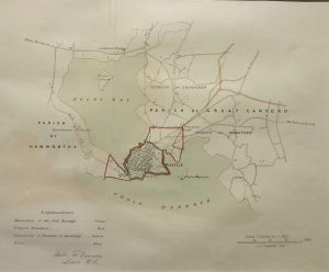 Antique Map of Poole by R. K. Dawson