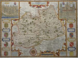 Antique Map of Surrey by John Speed