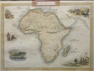 Antique Map of Africa by John Tallis