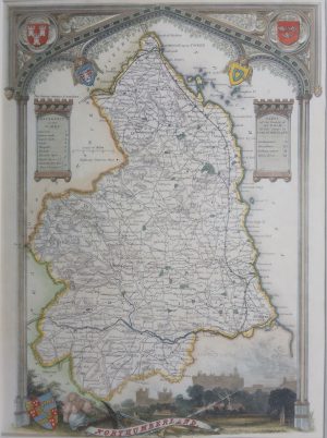 Antique Map of Northumberland by Thomas Moule
