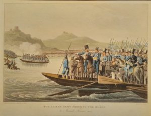 The Allied army crossing the Rhine to invade France