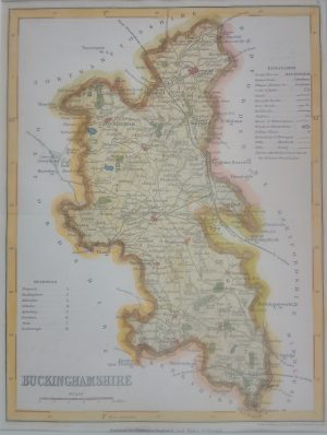Antique Map of Buckinghamshire by John Archer