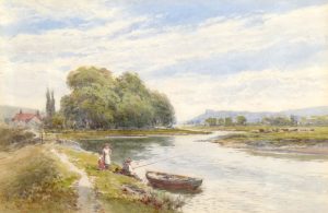 River landscape with Figures