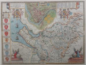Antique Map of Cheshire by John Speed