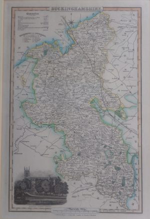 Antique Map of Buckinghamshire by James Pigot