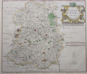 Antique Map of Shropshire by Robert Morden