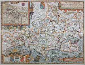 Antique Map of Dorset by John Speed