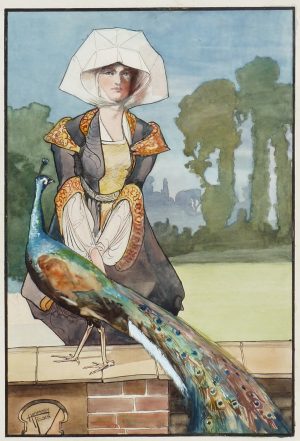 Lady with Peacock
