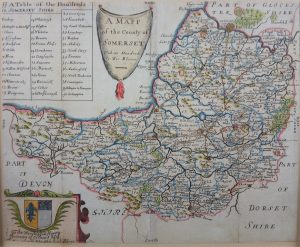 Antique Map of Somerset by Richard Blome