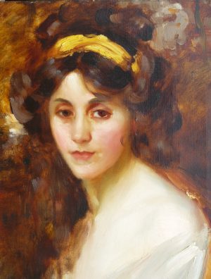 Portrait of a Woman with a Yellow Headband