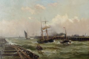 Passing Gorleston Pier, Norfolk
