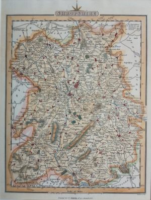 Antique Map of Shropshire by Charles Smith