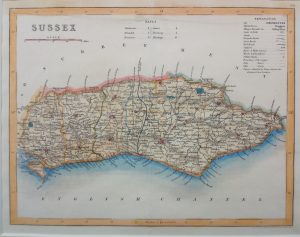 Antique Map of Sussex by John Archer