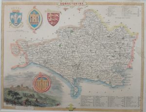 Antique Map of Dorset by Thomas Moule