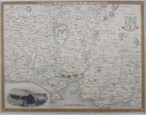 Antique Map of The Environs of Plymouth & Devonport by Thomas Moule