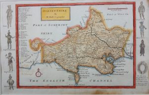 Antique Map of Dorset by Herman Moll