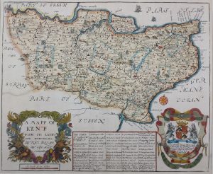 Antique Map of Kent by Richard Blome