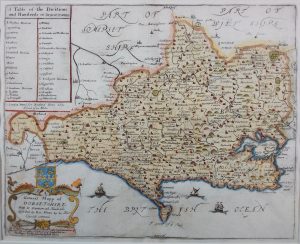 Antique Map of Dorset by Richard Blome