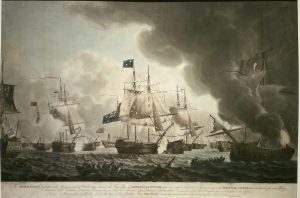 Battle of Camperdown, flagship of Admiral De Winter surrendering