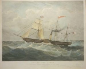 The British Queen on her first voyage from London to New York