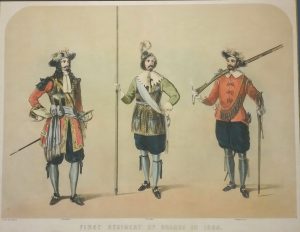 First Regiment of Guards in 1660, with Officer, Pikeman & Musqueteer
