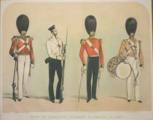 First or Grenadier Regiment of Guards in 1853, Sergeant (Guard order), Private (undress), Officer (Guard Order), Drummer