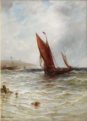 Fishing Boat Entering a Harbour