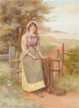 Girl Seated on a Stile