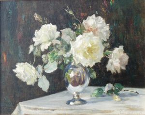 Still Life with White Roses