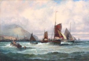 Herring boats off Scarborough