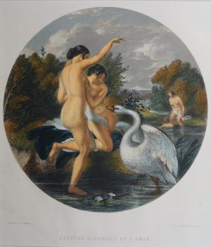 Bathers Surprised by a Swan