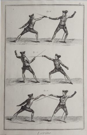 Fencing duelling – Escrime plate 05