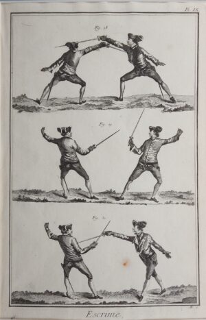 Fencing duelling – Escrime plate 09