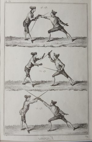 Fencing duelling – Escrime plate 11