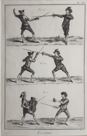 Fencing duelling – Escrime plate 14