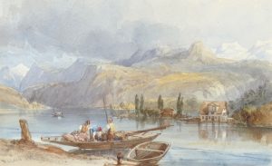 Ferry on an Alpine Lake