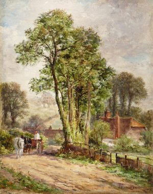 Horse & Cart on a Country Lane