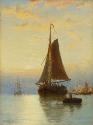 Harbour Scene at Sunrise