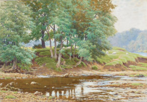 Sheep near a Stream