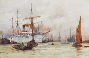 Shipping on the Thames, London