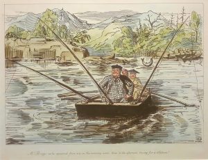 Mr. Briggs as he appeared from 6 in the morning until 3 in the afternoon trying for a salmon