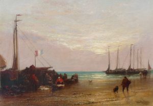 Scheveningen Beach, Morning - Packing Fish after an Auction"