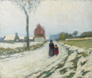 Woman with Child on a Lane