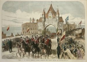 Visit of Prince of Wales, departure from Chester through the City-Road