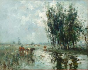 Cattle Watering from a River
